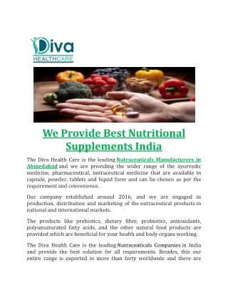 Best Nutritional Supplements India