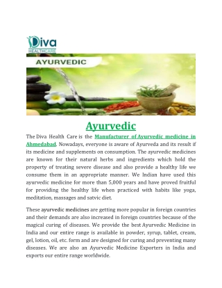 Ayurvedic Supplement