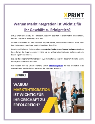 Warum Marktintegration ist Wichtig für  Ihr Geschäft zu Erfolgreich?