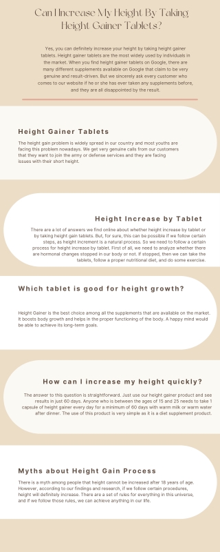 Can I Increase My Height By Taking Height Gainer Tablets