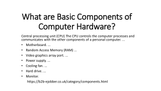What are Basic Components of Computer Hardware?