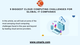 9 Biggest Cloud Computing Challenges For Global IT Companies