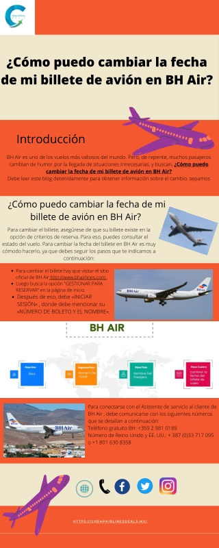 ¿Cómo puedo cambiar la fecha de mi billete de avión en BH Air?
