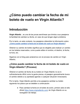 ¿Cómo puedo cambiar la fecha de mi boleto de vuelo en Virgin Atlantic?