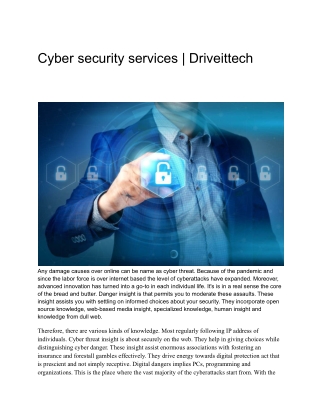 Cyber security services _ Driveittech