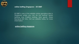 online betting Singapore | EZ12BET