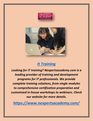 It Training | Nexpertsacademy.com