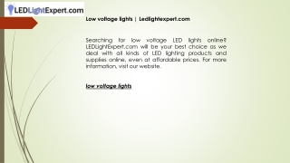 Low voltage lights | Ledlightexpert.com