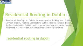 Residential Roofing in Dublin Vsroofing.ie