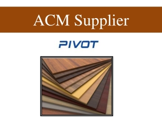 ACM Supplier