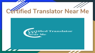 Online Certified Translation Services