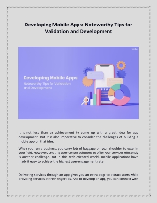 Developing Mobile Apps