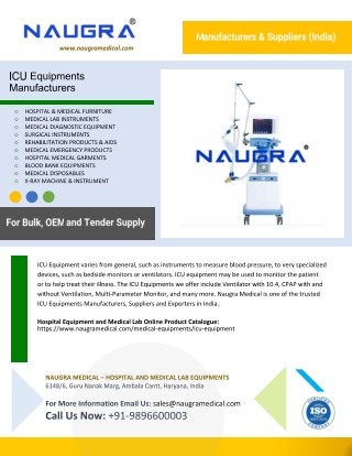 ICU Equipments Manufacturers