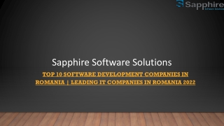 Top 10 Software Development Companies in Romania  Leading IT Companies in Romania 2022