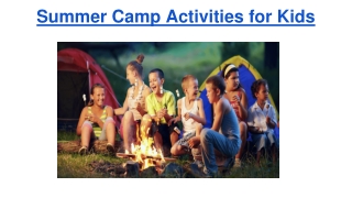 Summer Camp Activities for Kids