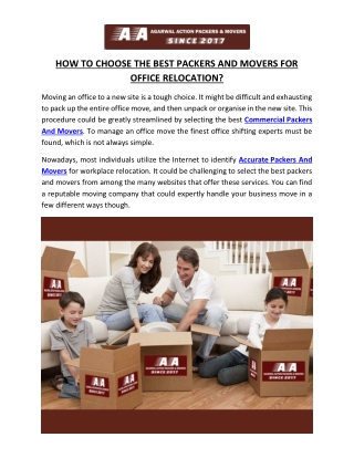 Commercial Packers And Movers