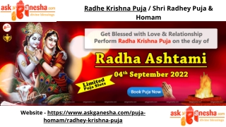 Radhe Krishna Puja  Shri Radhey Puja & Homam