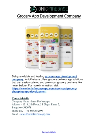 Grocery App Development Company