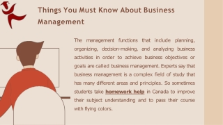 Things You Must Know About Business Management