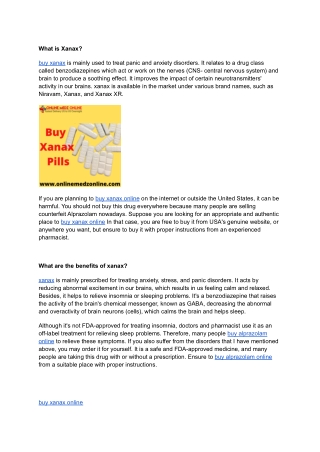 Get real xanax online with No Rx required - Buy Now