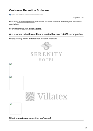 Customer Retention Software