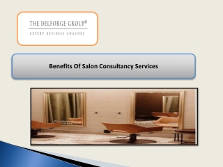 Benefits of Salon Consultancy Services