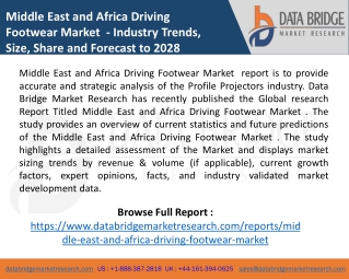 Middle East and Africa Driving Footwear Market