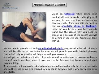 Affordable physio in Goldcoast
