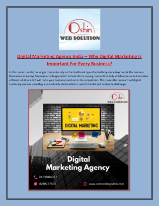Digital Marketing Agency India – Why Digital Marketing Is Important For Every Bu