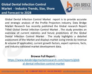 Global Dental Infection Control Market