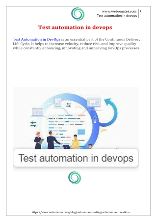 Test automation in devops