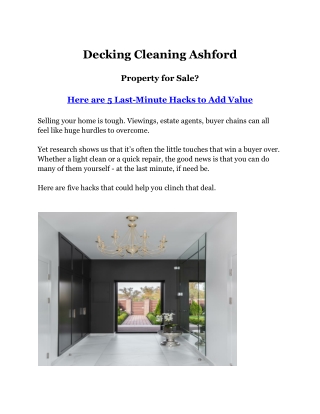 Decking Cleaning Ashford