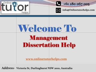 Management Dissertation Help PPT