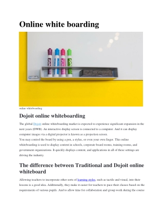 Online white boarding