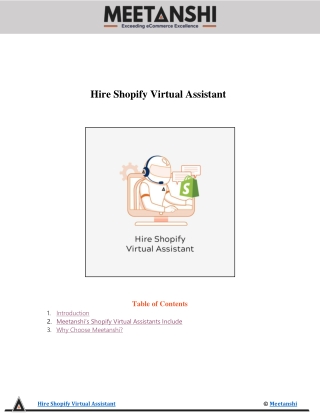 Hire Shopify Virtual Assistant