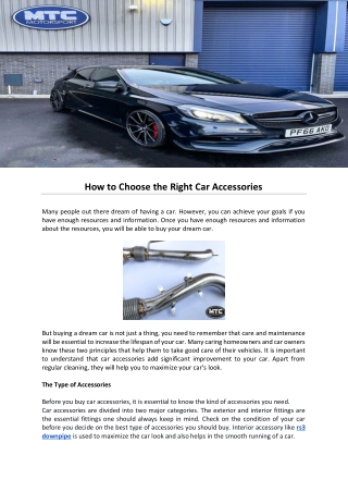 How to Choose the Right Car Accessories