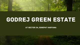 Godrej Green Estate Sector 34 At Sonipat Haryana - Download PDF