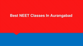 Best NEET Classes In Aurangabad