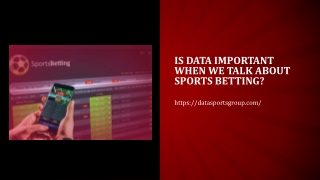 Is Data Important When We Talk About Sports Betting