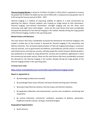 thermal imaging market
