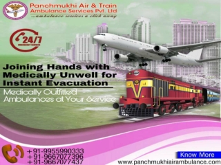 Take Specialized Doctors Facility by Panchmukhi Train Ambulance Service in Guwahati and Jamshedpur