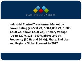 Global Industrial Control Transformer Market Share Analysis, 2027