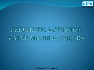 Pneumatic Actuator Manufacturers & Exporter in India