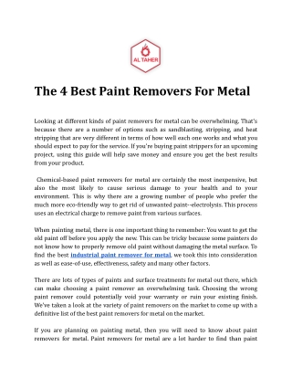 The 4 Best Paint Removers For Metal