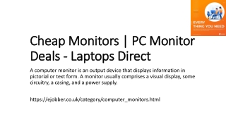 Cheap Monitors | PC Monitor Deals - Laptops Direct