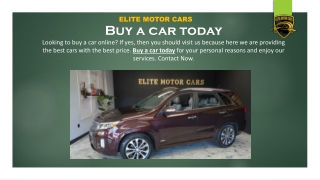 Buy A Car Today In New Jersey | Elite Motorcars