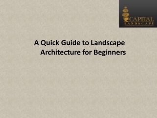 A Quick Guide to Landscape Architecture for Beginners