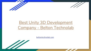 Best Unity 3D Development Company
