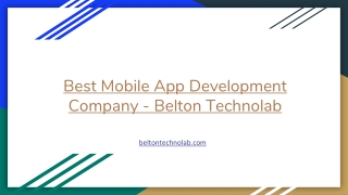 Best Mobile App Development Company