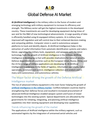 Defense AI | Defense AI Strategy